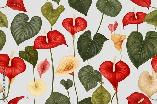 Wallpaper Mural Heart anthurium Anthurium clarinervium Torontodigital.ca