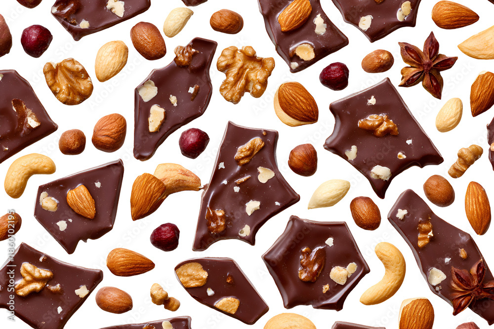 Fototapeta premium Assorted chocolate covered nuts
