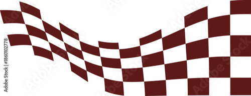 Abstract Checkered Wave Flag