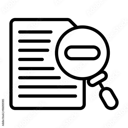 Zoom Out Search Vector Icon