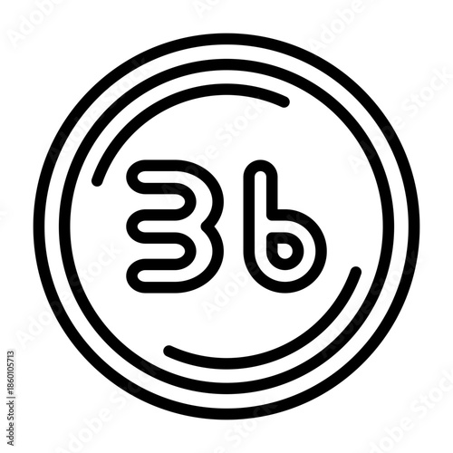 Obraz na płótnie Thirty six Vector Icon