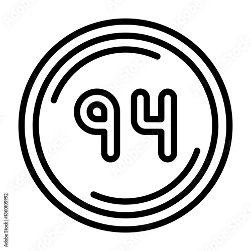 Ninty four Vector Icon