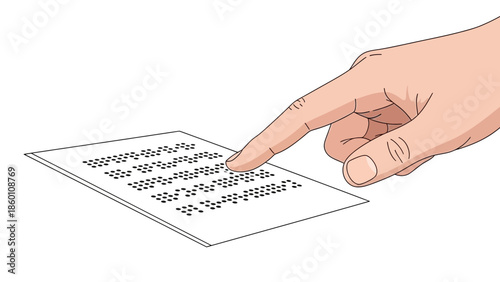 Person Using Electronic Voting Device for Ballot Casting