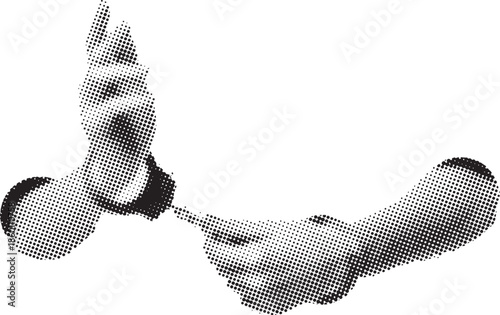 Person's hands carefully using a small key to unlock a metal handcuff attached to another wrist