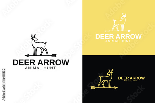 antler elk deer moose with arrow hunting animal stag nature