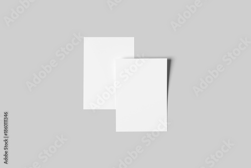 Blank A5 Flyer Mockup - 3D