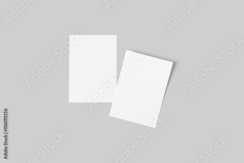 Blank A5 Flyer Mockup - 3D