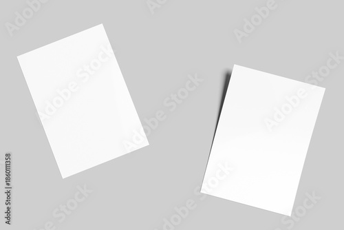 Blank A5 Flyer Mockup - 3D