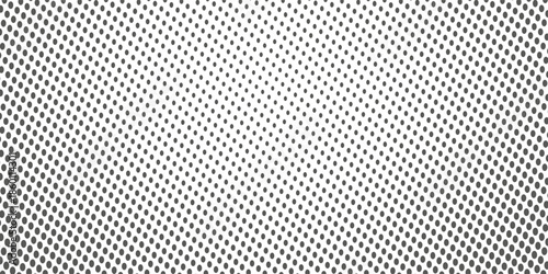 Halftone black and white background in manga and comics style. Solid halftone background with a faded edge. Vector illustration.