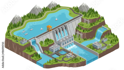 An aerial view of a modern house in the forest hills of Haifa featuring a pool and garden nestled within a lush nature landscape of summer trees and green grass under a clear blue sky