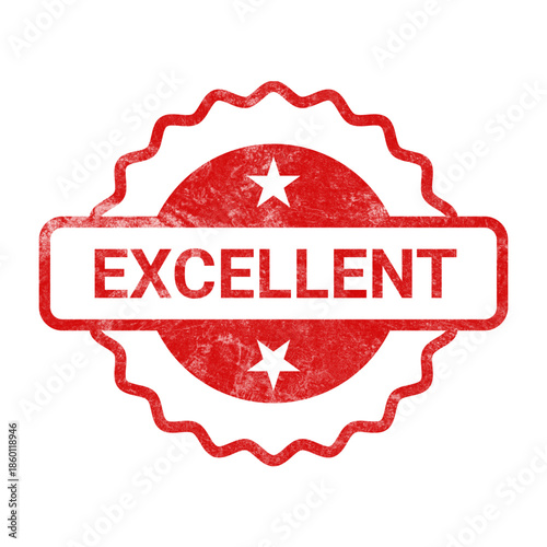 Excellent Stamp Vector Illustration