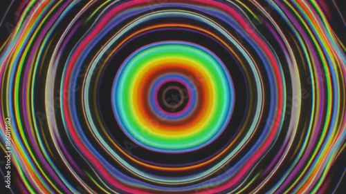 Colorful Psychedelic Circular Wave Loop