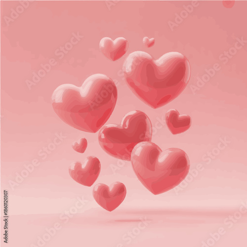 pink hearts background