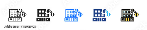 Negative Equity Icon Set Multiple Style Collection