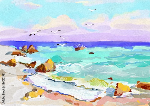 tropical island in the sea