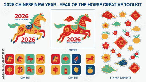 2026 Chinese New Year Year of the Horse Creative Toolkit.