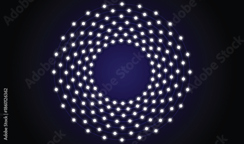 Abstract Glowing Particle Ring Background for AI, Technology, and Data Visualization