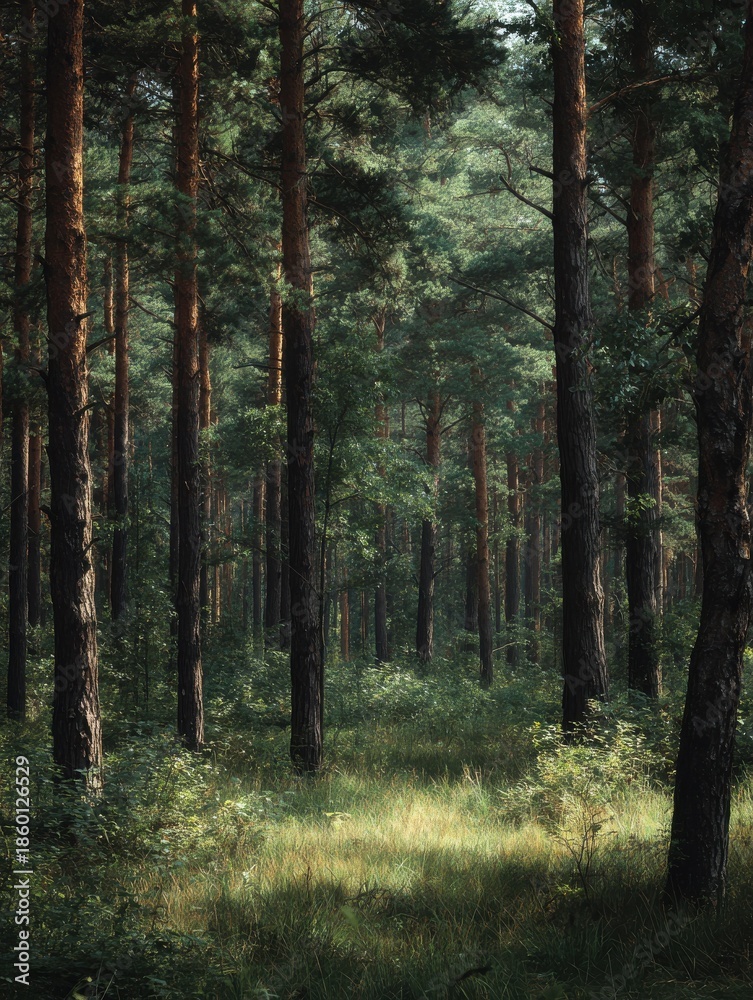 Fototapeta premium beautiful forest landscape