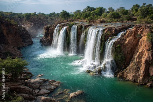 Chitrakote Falls on Indravati River in Bastar, Chhattisgarh, India.