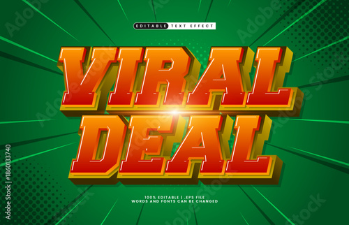 viral deal editable text effect for promotion and marketing