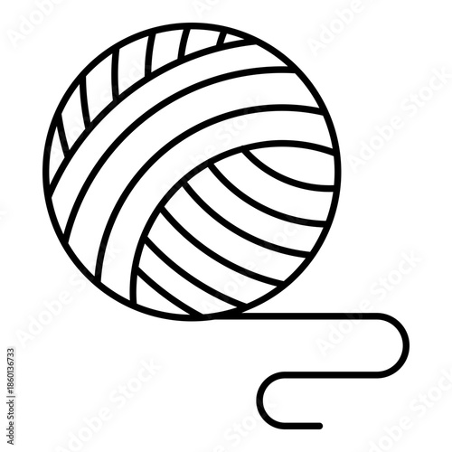 ball of yarn icon vector