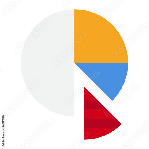 Free Download Pie Chart with Red Segment - GFXLoad