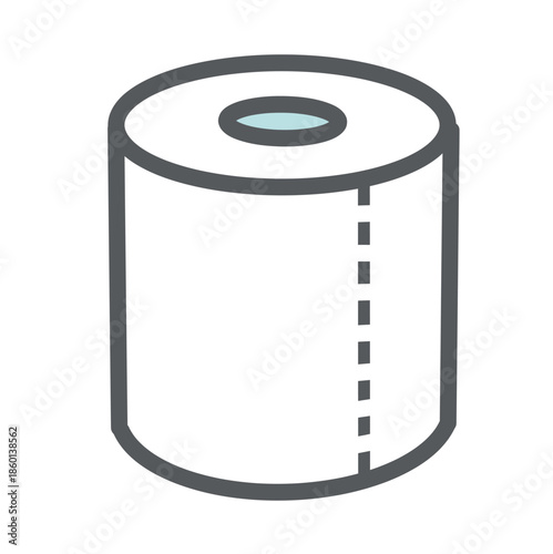 トイレットペーパー（ロール）のイラスト