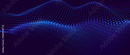 Blue Tech Digital Data Flow Vector Background. Big Data Technology Lines. Data Transmission Concept. High Speed Internet. Information Matrix Flow in Virtual Reality Cyberspace. Vector Illustration.