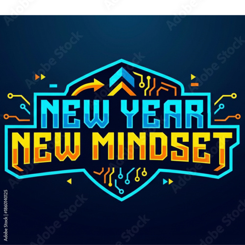 new year new mindset text