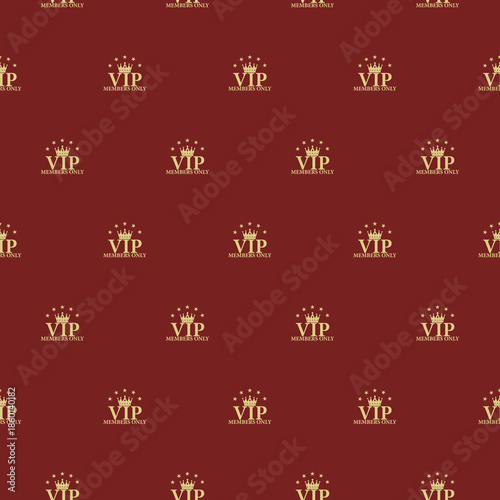 VIP members only seamless pattern isolated on color background