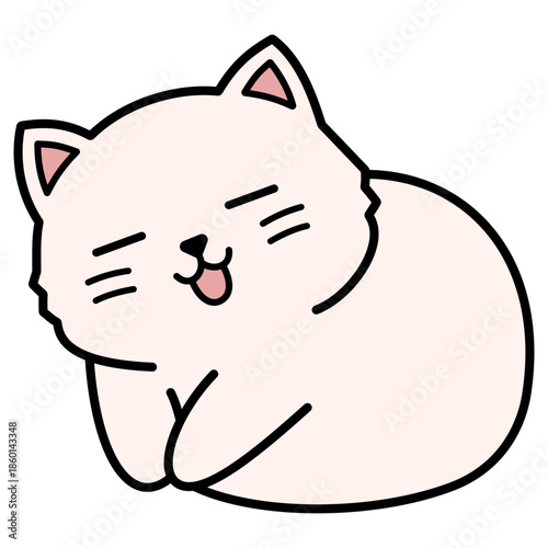 Sleepy Kitten Vector 