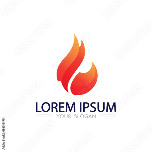 Creative Flame Icon Logo Representing Hot Energy and Passion for Business Branding