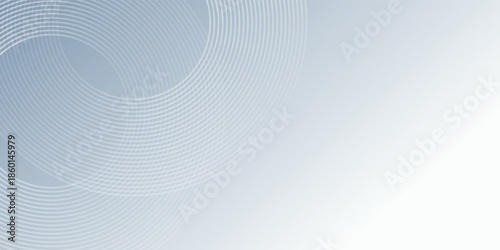 white abstract background with glowing circles. Swirl circular lines pattern. Geometric spiral. Twirl element. Modern graphic design. Futuristic technology concept.