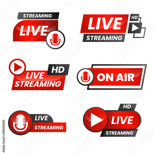 Set Live Streaming Badges Collection