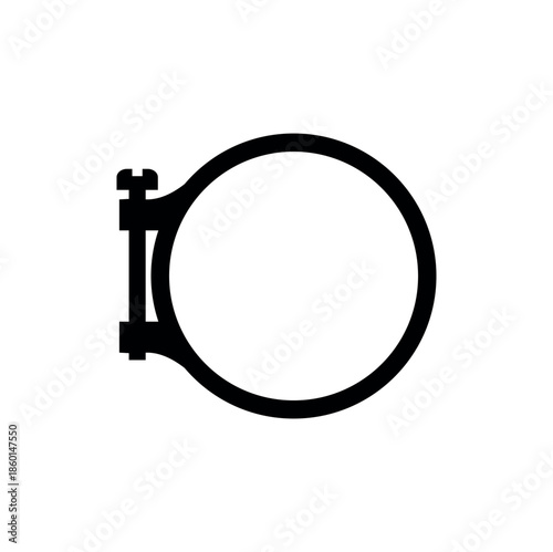 hose clamp icon on white background