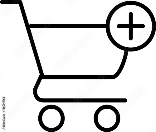 Add to Cart Icon – Shopping Cart Plus Outline Vector