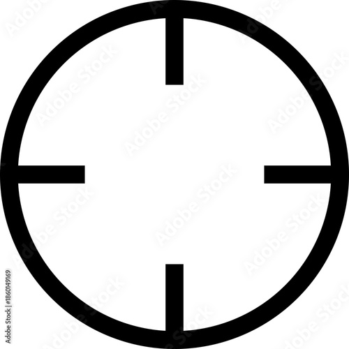 Target Icon – Crosshair Aim Focus Outline Vector