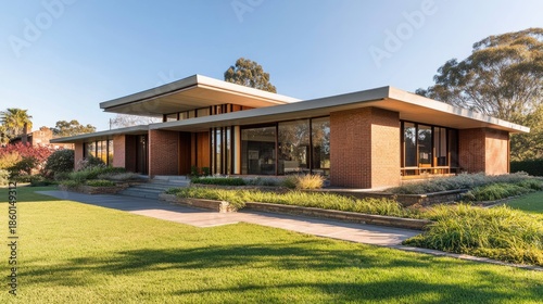 Mid-Century Modern Brick House