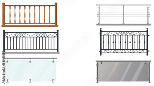 Diverse Collection of Modern and Traditional Railing and Balustrade Designs for Architectural Building and Home Safety