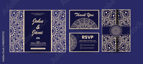 Laser Cut Wedding invitation Template