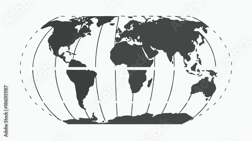 Global connections and international travel concept with world map