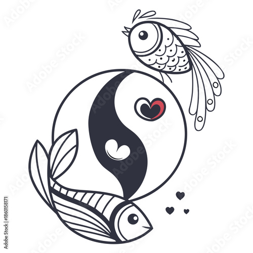 Clean Abstract Harmony Icon for Wellness and Relationship Branding