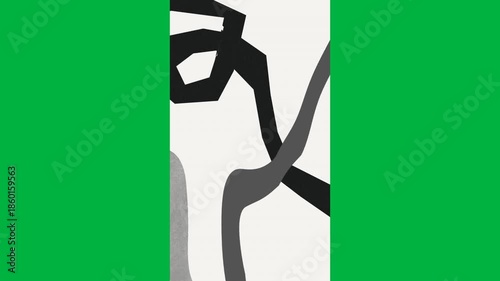 Animation of grey lines with copy space on white background