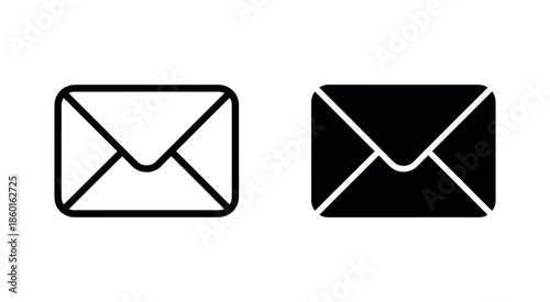 Envelope Icon Vector. Mail and Email Symbol for Contact, Communication, and Digital Messaging Apps