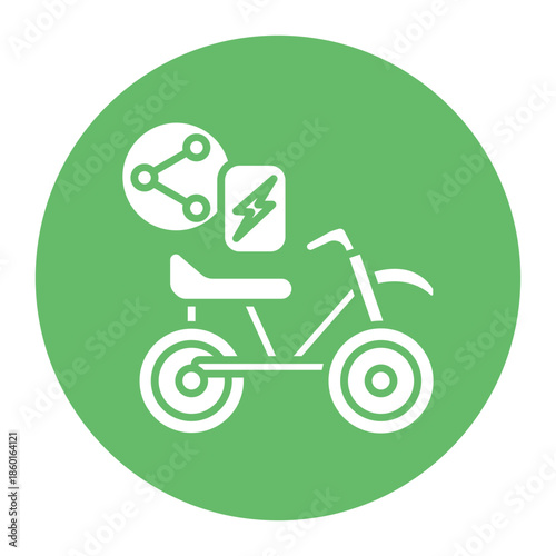 Electric Bike Share Icon
