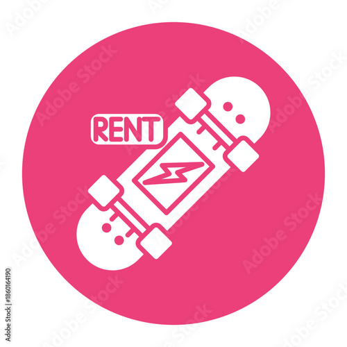 Electric Skateboard Rental Icon