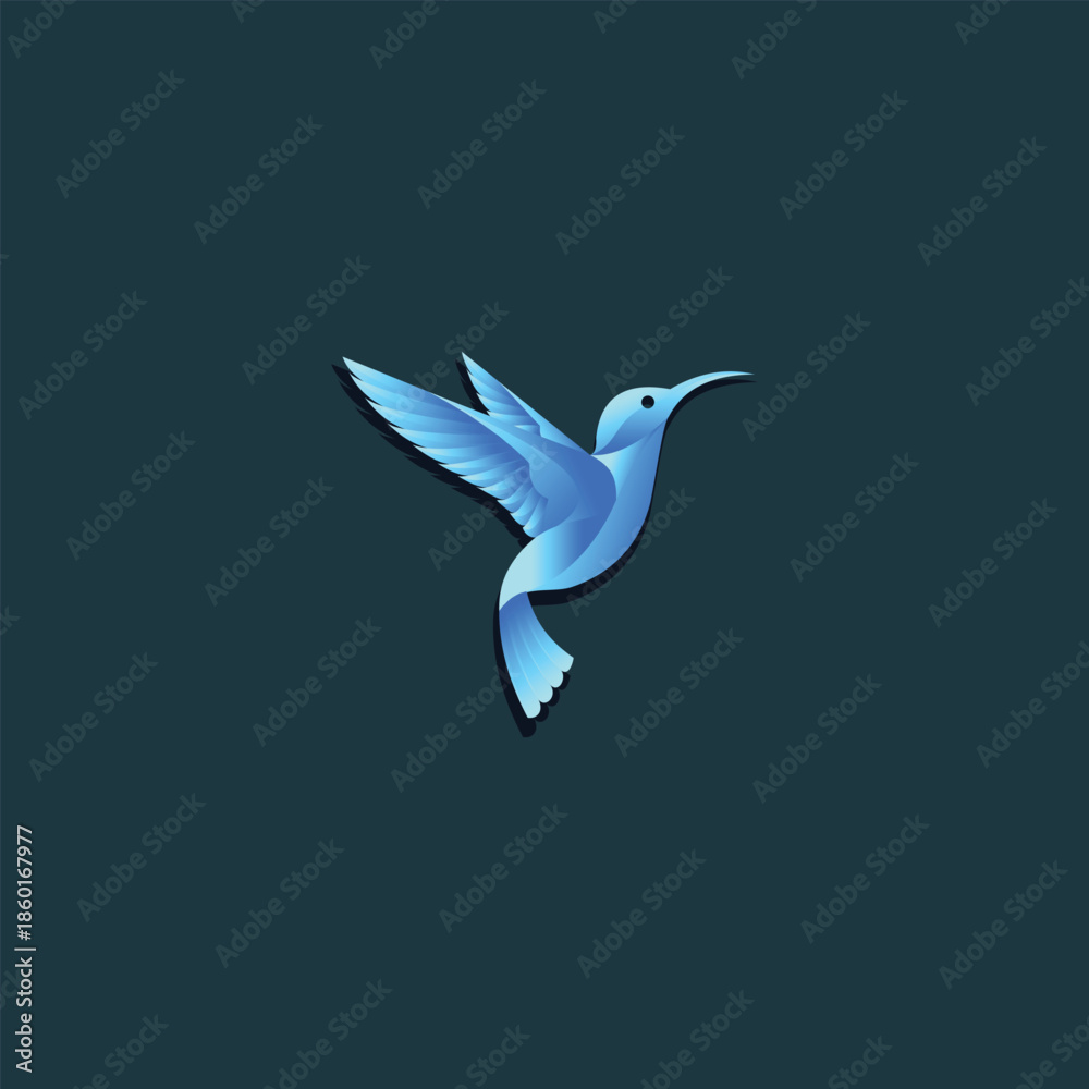 Obraz premium Azure avian in serene ambiance