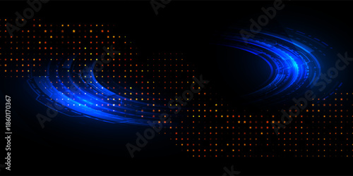 Dark Black vector cover with small and big orange stars. Modern geometrical abstract illustration with stars. Best design for your ad, poster, banner.