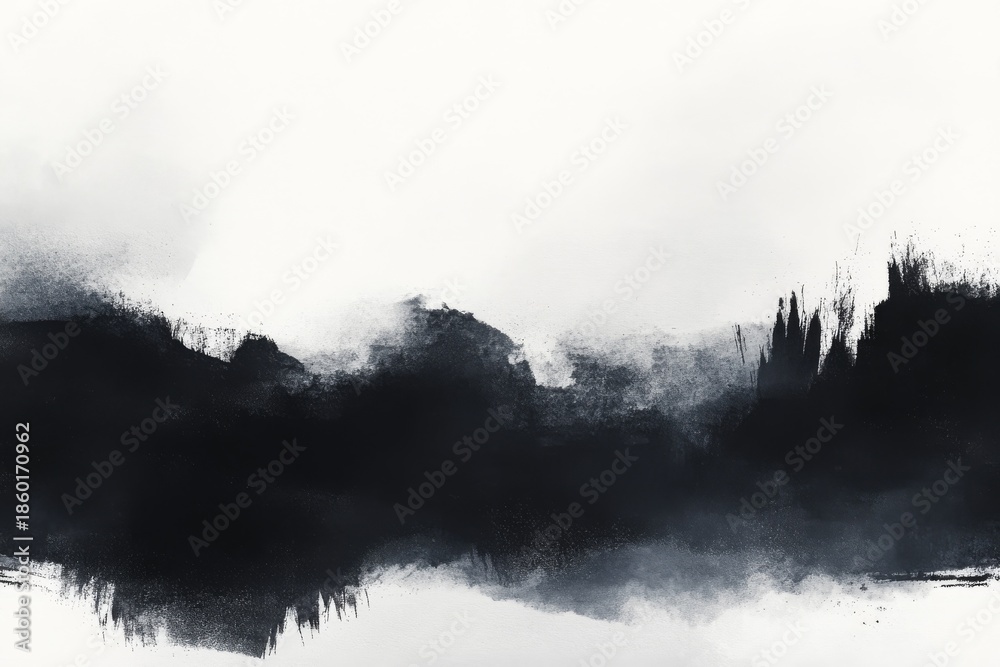 Fototapeta premium selective focus abstract ink texture