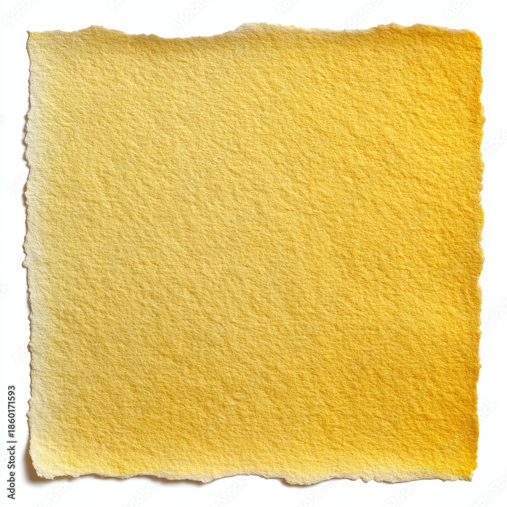 Naklejka premium Creative watercolor paper with yellow brush strokes for artistic background and design projects